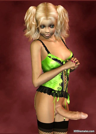 3D Futunari Toon in Lingerie