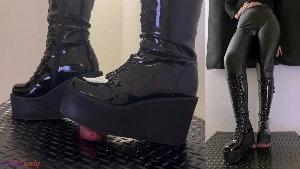 Painful Mistress Session in Heavy Chunky Platform Black CBT #4