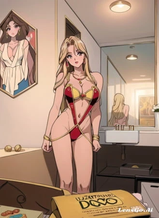 Büyük paketli olağanüstü baştan çıkarıcı sarışın