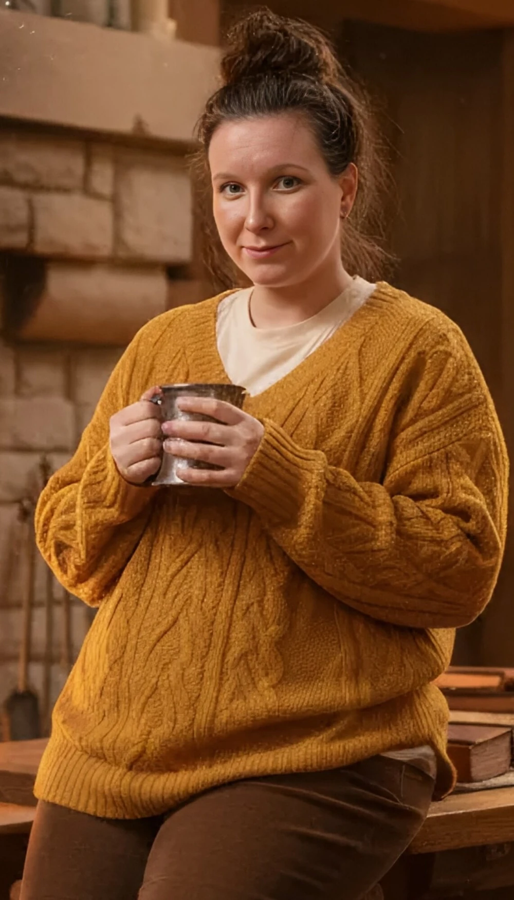 I fucked myself nude and in yellow sweaters for my 64f maid #4