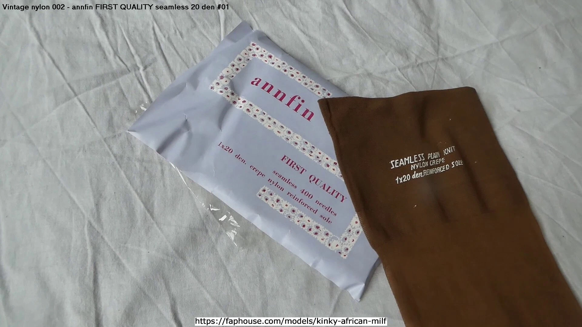 Vintage nylon 002 - annfin FIRST QUALITY seamless 20 den