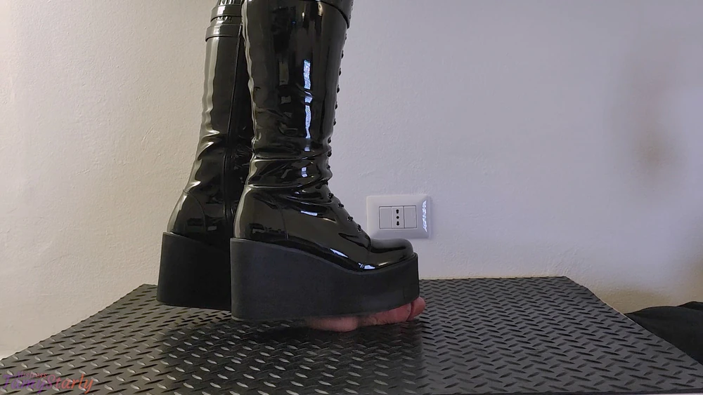 Painful Mistress Session in Heavy Chunky Platform Black CBT #3