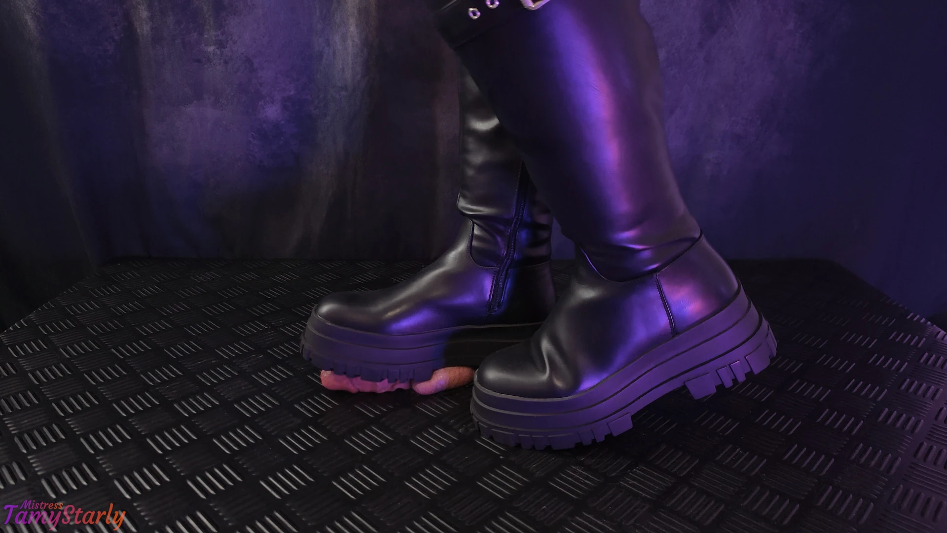 Heavy Stomped by a Secret Agent in Black Platform Boots