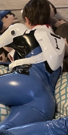 FtM Twink Vinil PVC Kauçuk Cosplay Bodysuit Popo Fotoğrafları