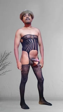 Sexy stud in stockings