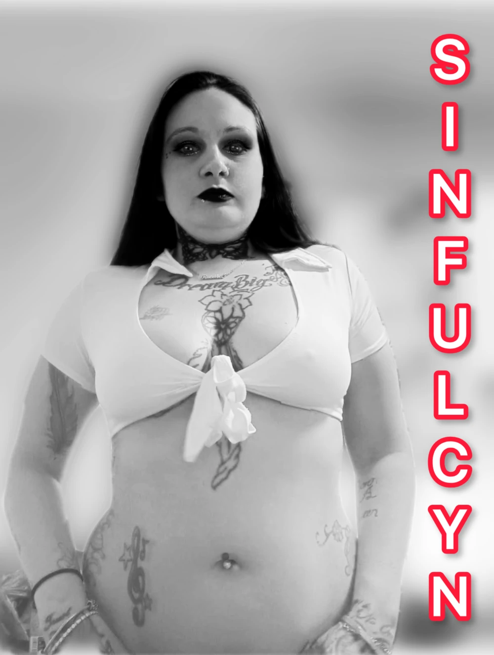 Full frontal tattooed goth slut #4