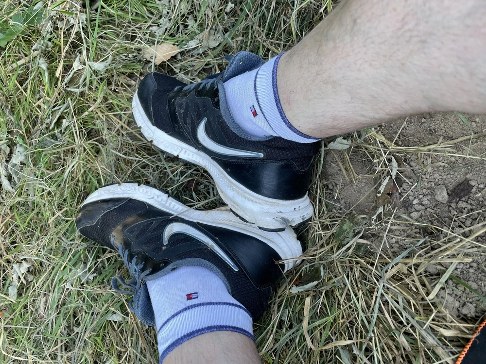 My sweaty socks and feet out of stinky sneakers  #2