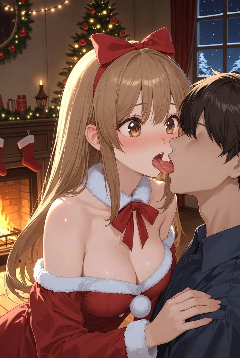 "Noel hentai iri güzel kadın sikiş festivali - kalın tombul Noel Baba sürtükler stu