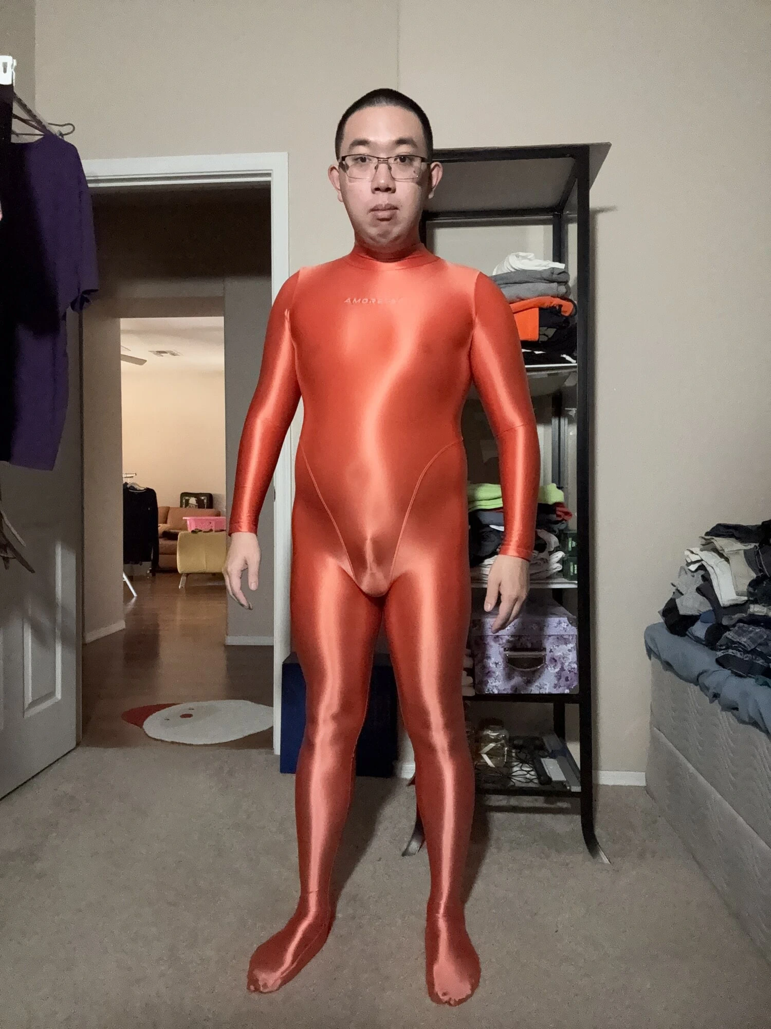 Orange Amoresy Spandex Suit