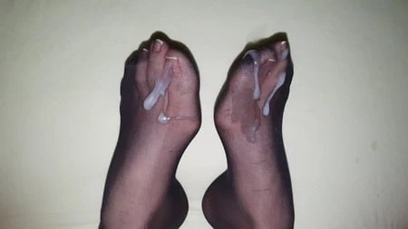 My wife's feet covered in