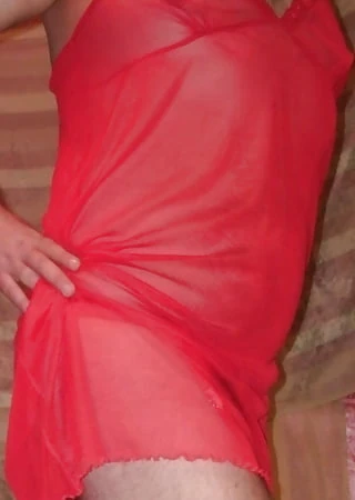 Sissy boy lovelaska - seksi kırmızı gecelik