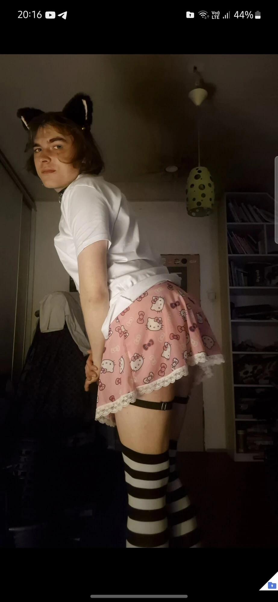 En sevdiği kıyafetlerle sadece bir femboy