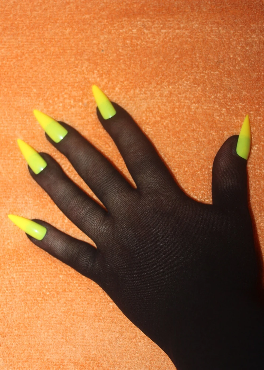 GLOVES WITH YELLOWS NAILS  #2