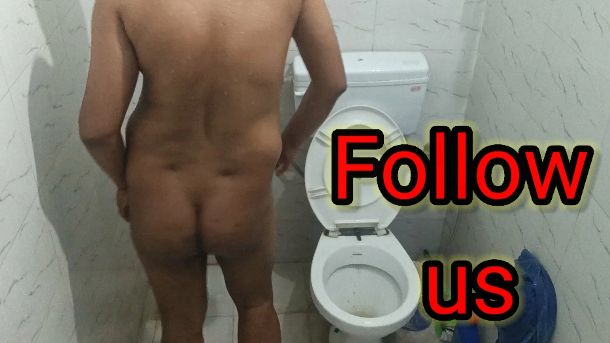 Saturday nude dance performance in bathroom