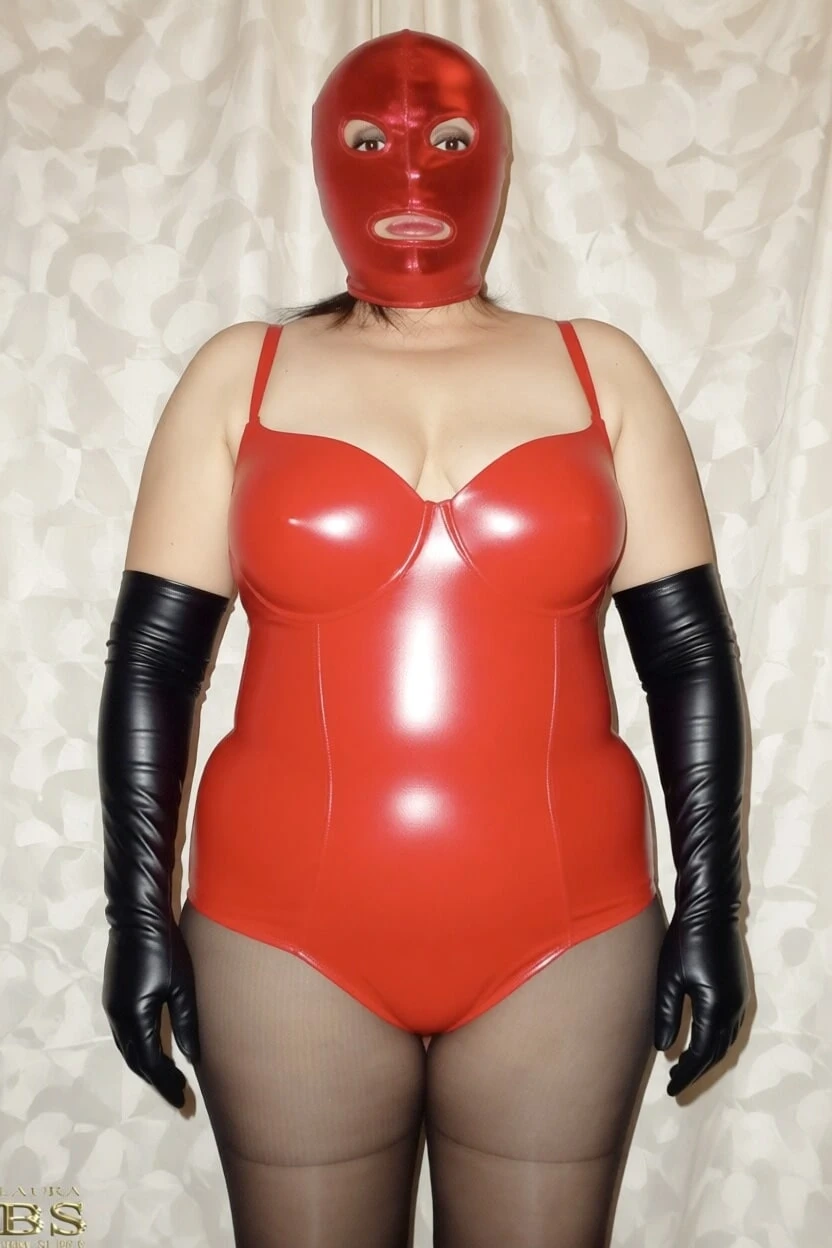 Kırmızı lateksli Laura 