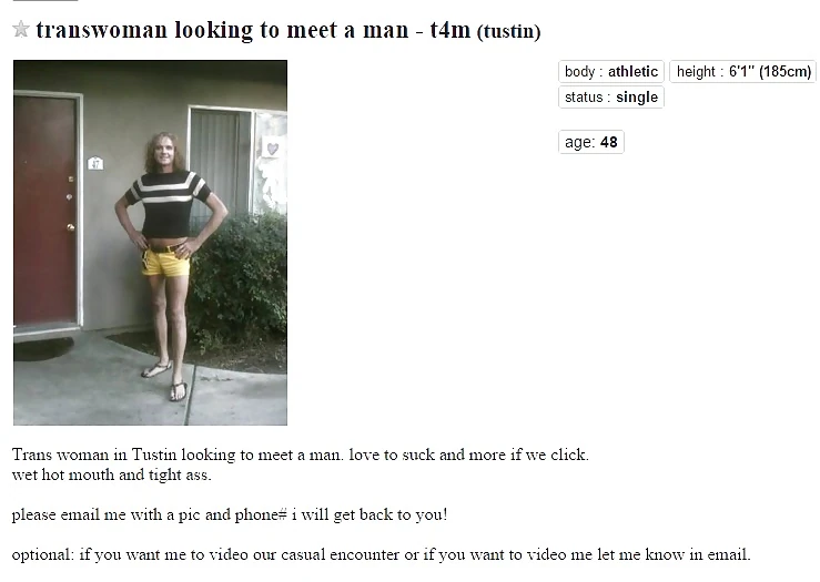 Bu gece Craigslist'te eğleniyorum.