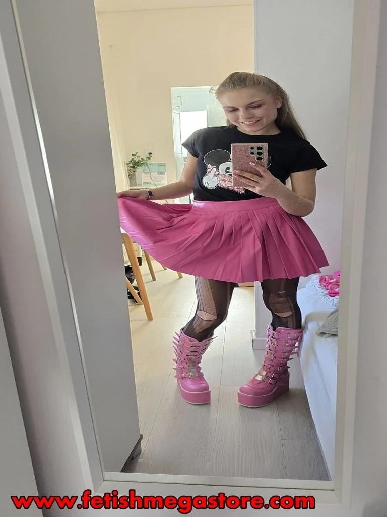 Nasty Fishnet Teenie Hussy masturbation with l #3