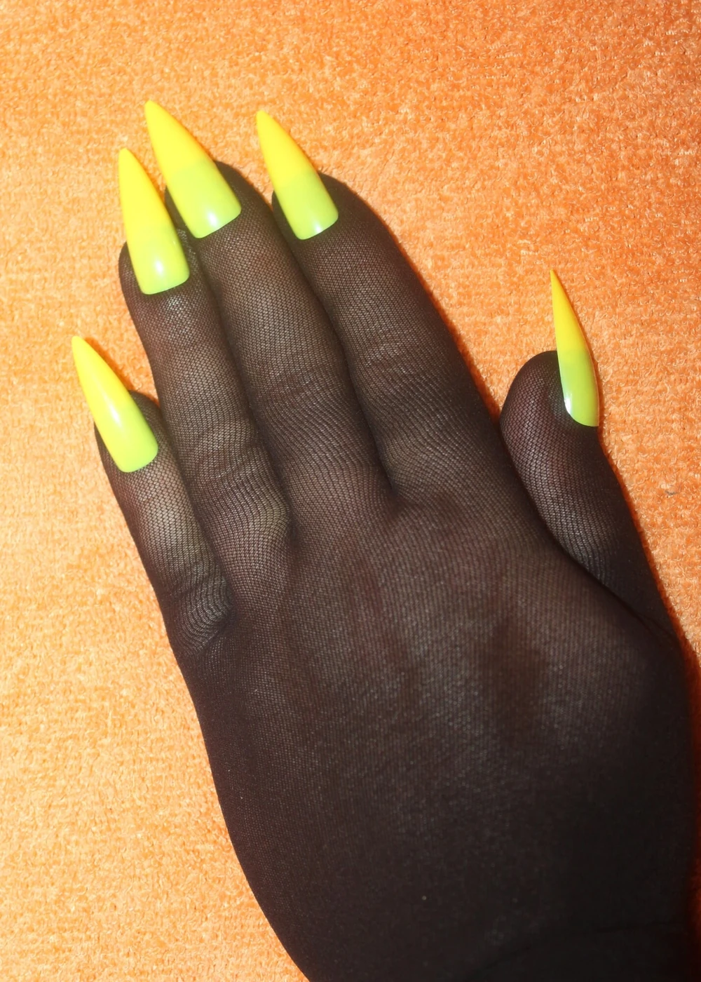 GLOVES WITH YELLOWS NAILS  #4