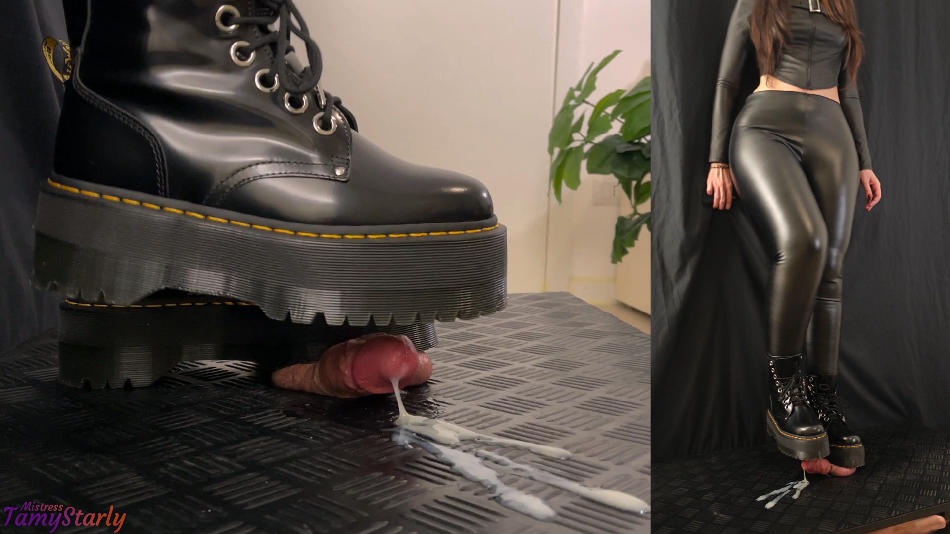 Yarağın ve dr. martens'im - yarak taşakları eziliyor