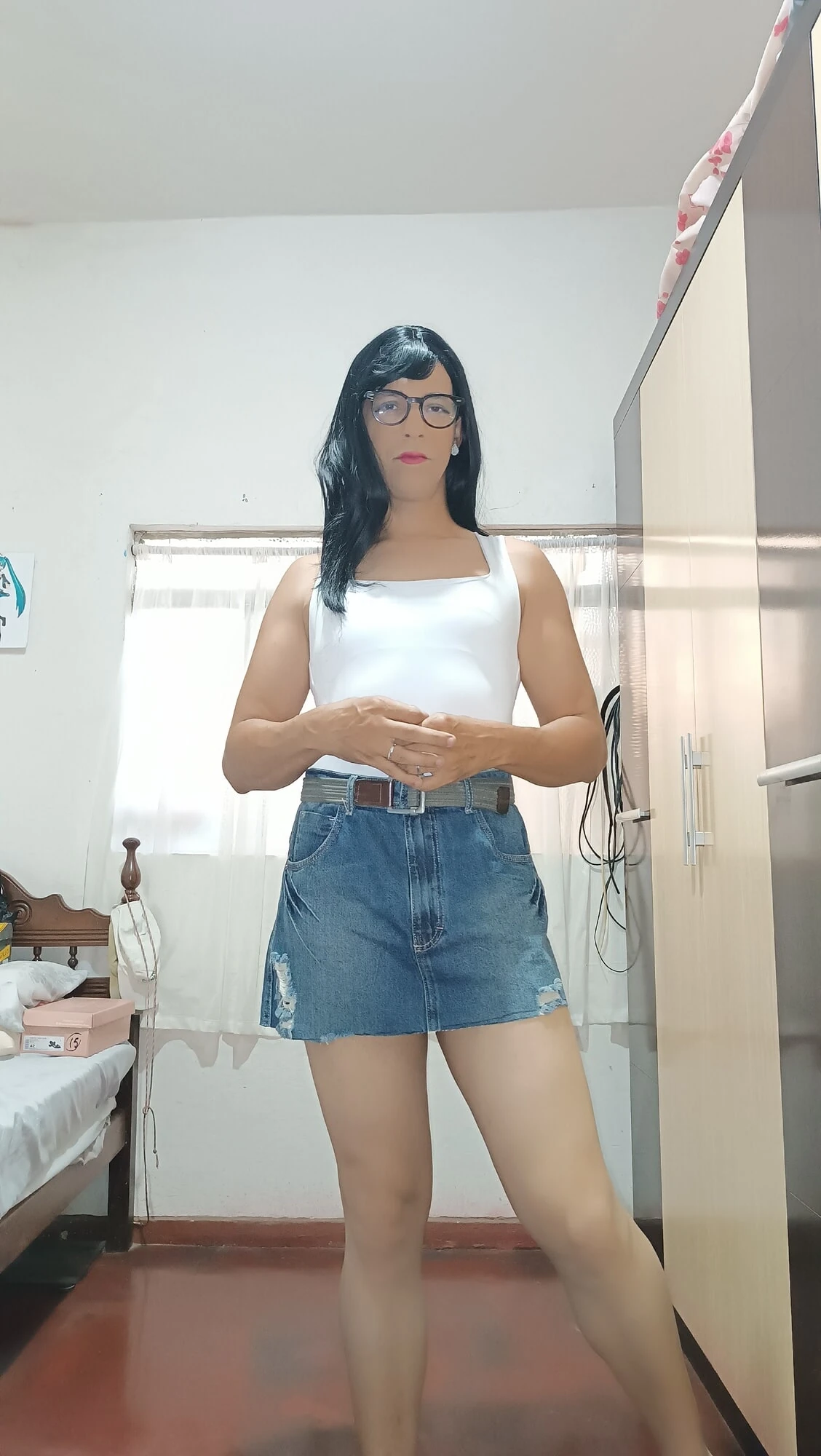 Cute Bodysuit And Jeans Short 