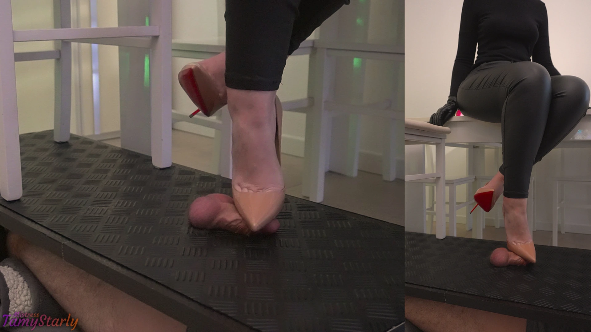 Louboutin topuklu ayakkabılar masaj yapıyor ve boşaltıyor - so Kate 120mm