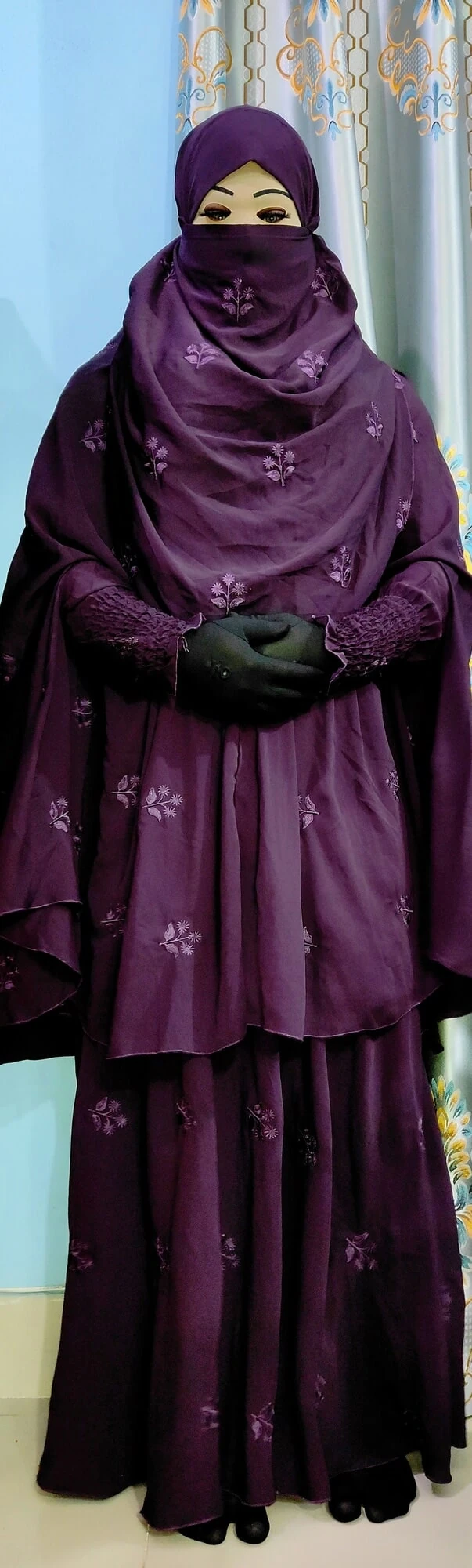 Tesettürlü yenge burqa travesti 