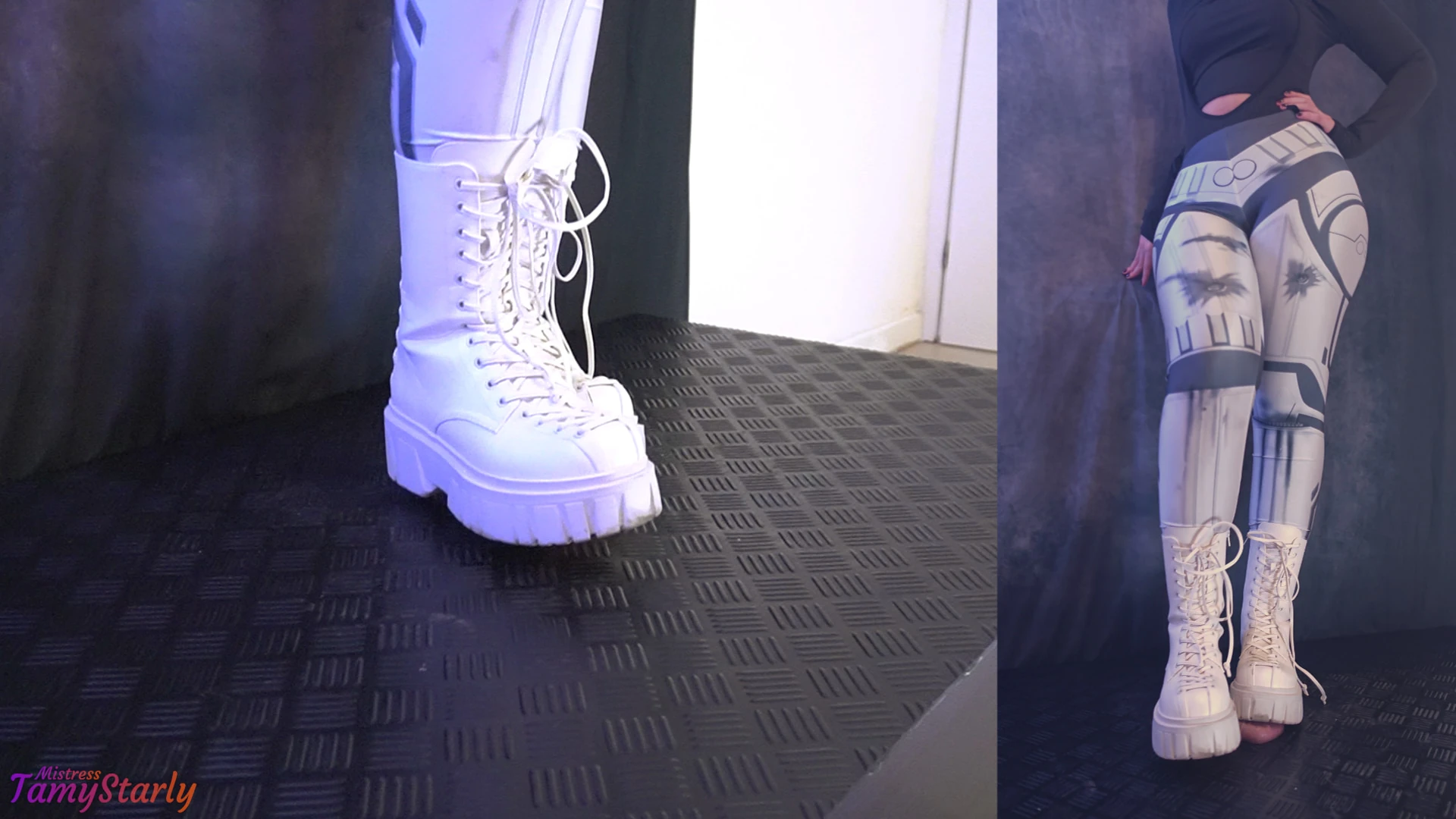 Yarağının ve taşaklarının dayanıklılığını test ediyor - iki çift çizme