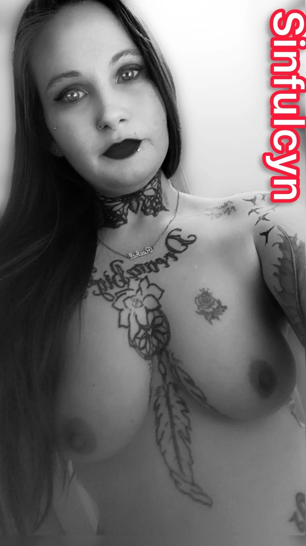 Full frontal tattooed goth slut #3
