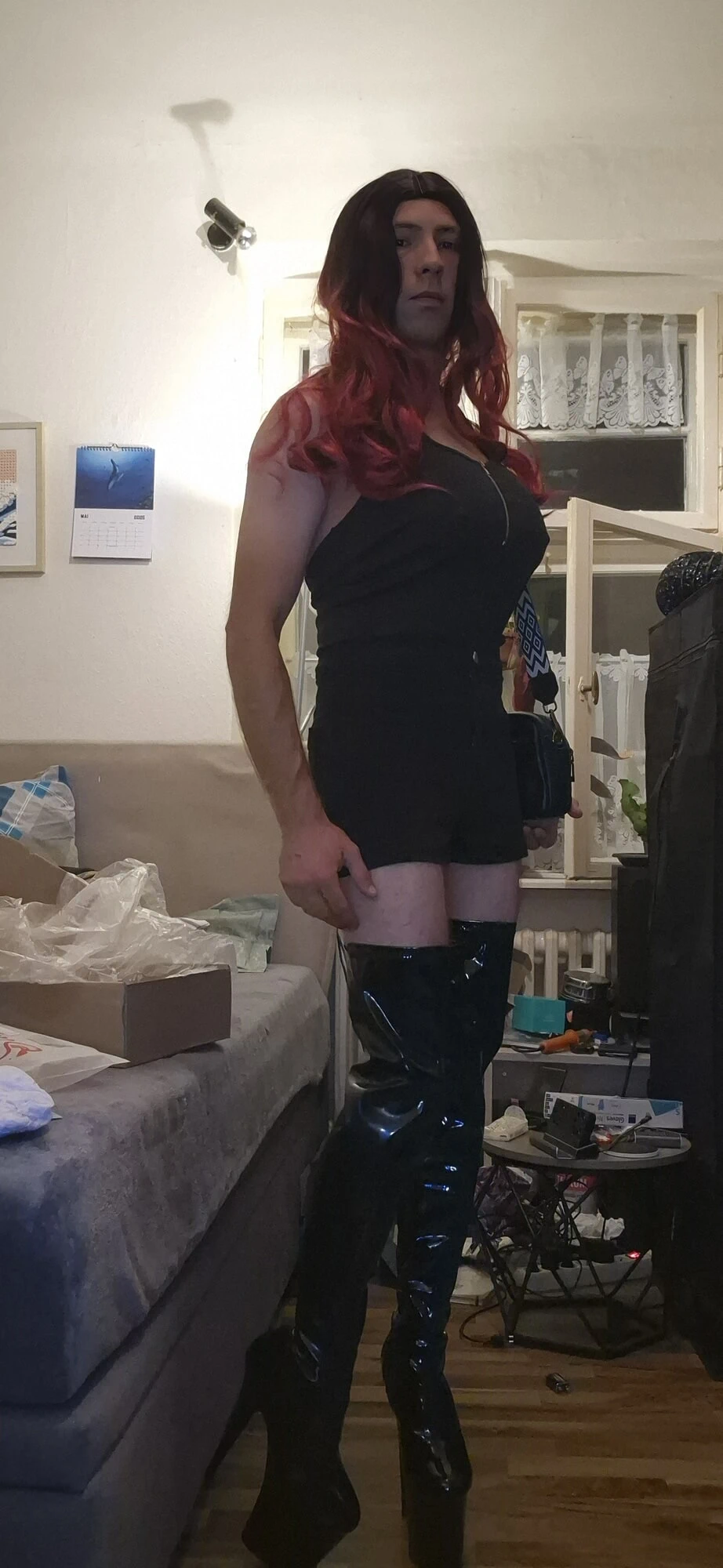 Dışarı çıkmak için giyindim