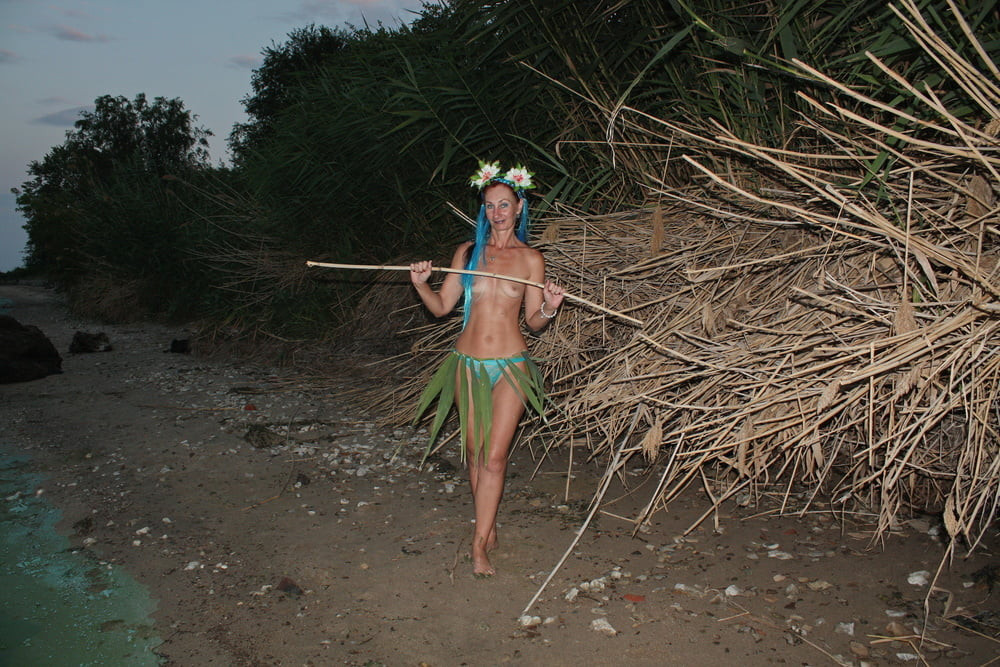 Savage Girl in the reed