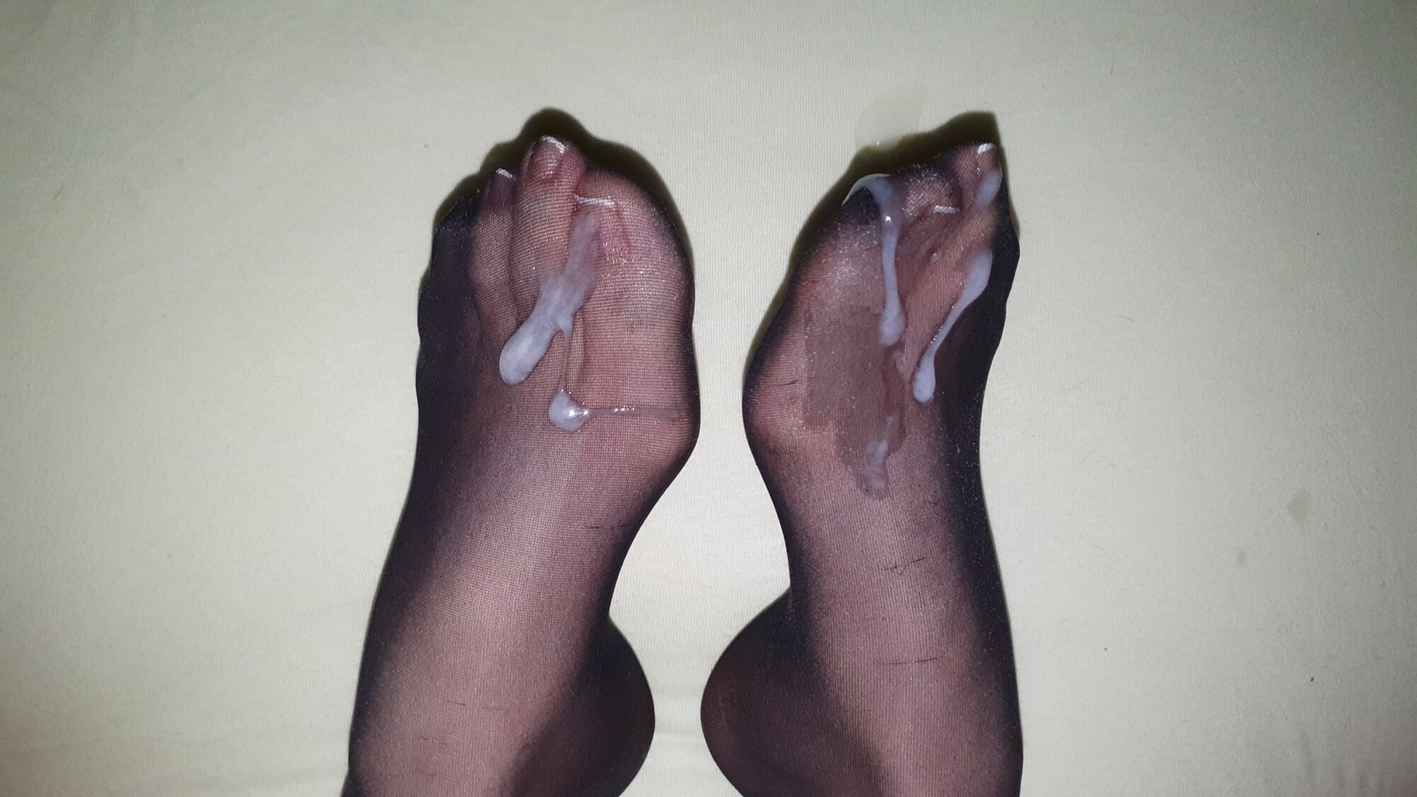 My wife's feet covered in