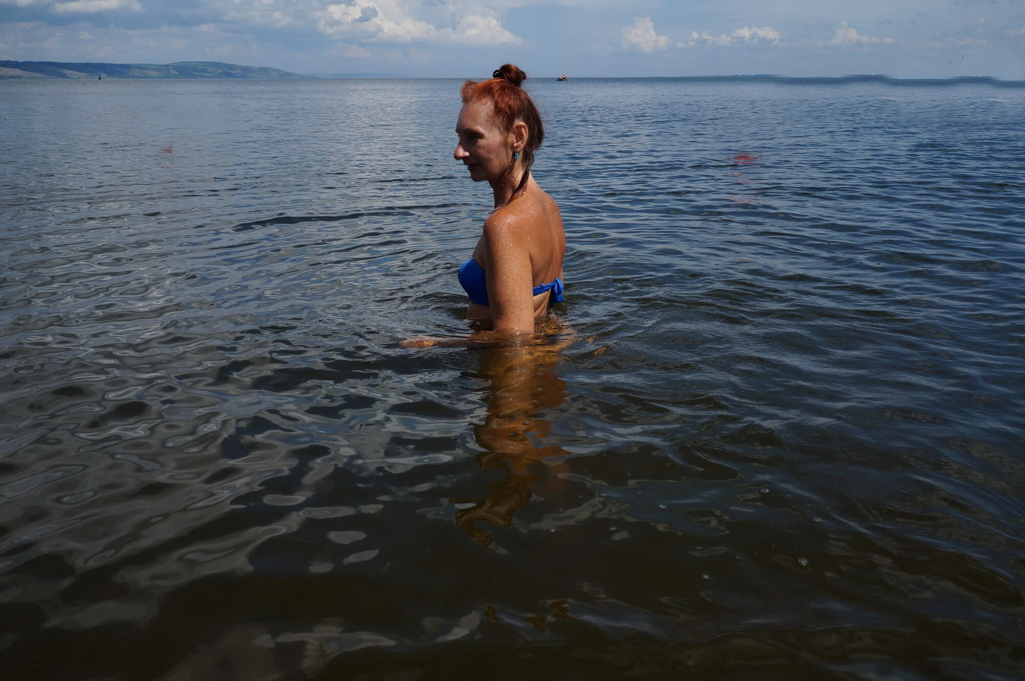 Volga-river'da yüzme