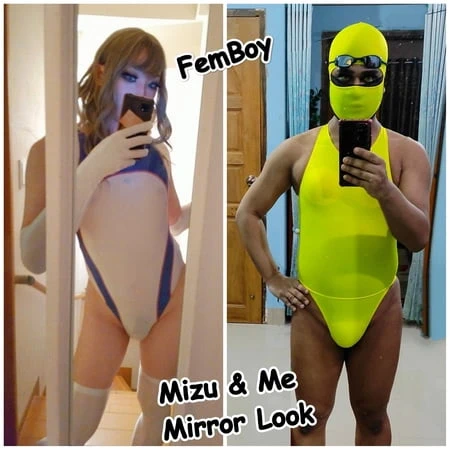 Femboy kadın kılıklı mayo meydan okuması 