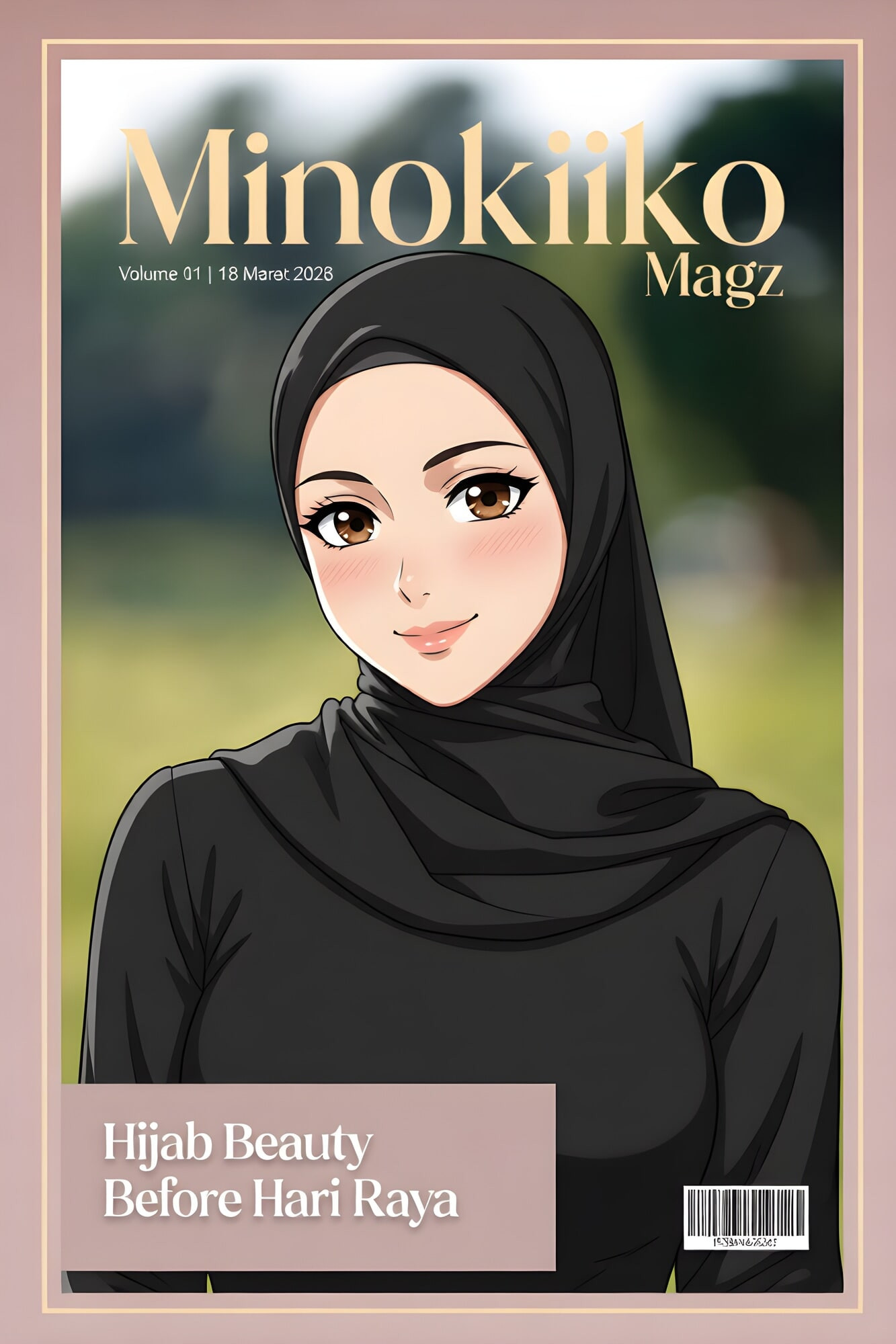 Yapay zeka - hari raya'nın önünde tesettürlü güzellik - minokiiko magz 01