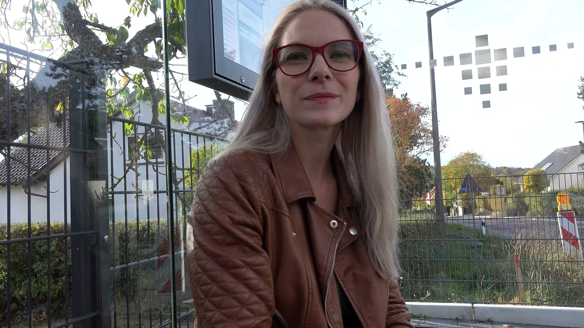 Fit blonde Glasses Girl Vivi Vallentine Pickup #2