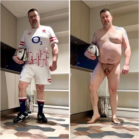 Rugby kıyafetleri içinde