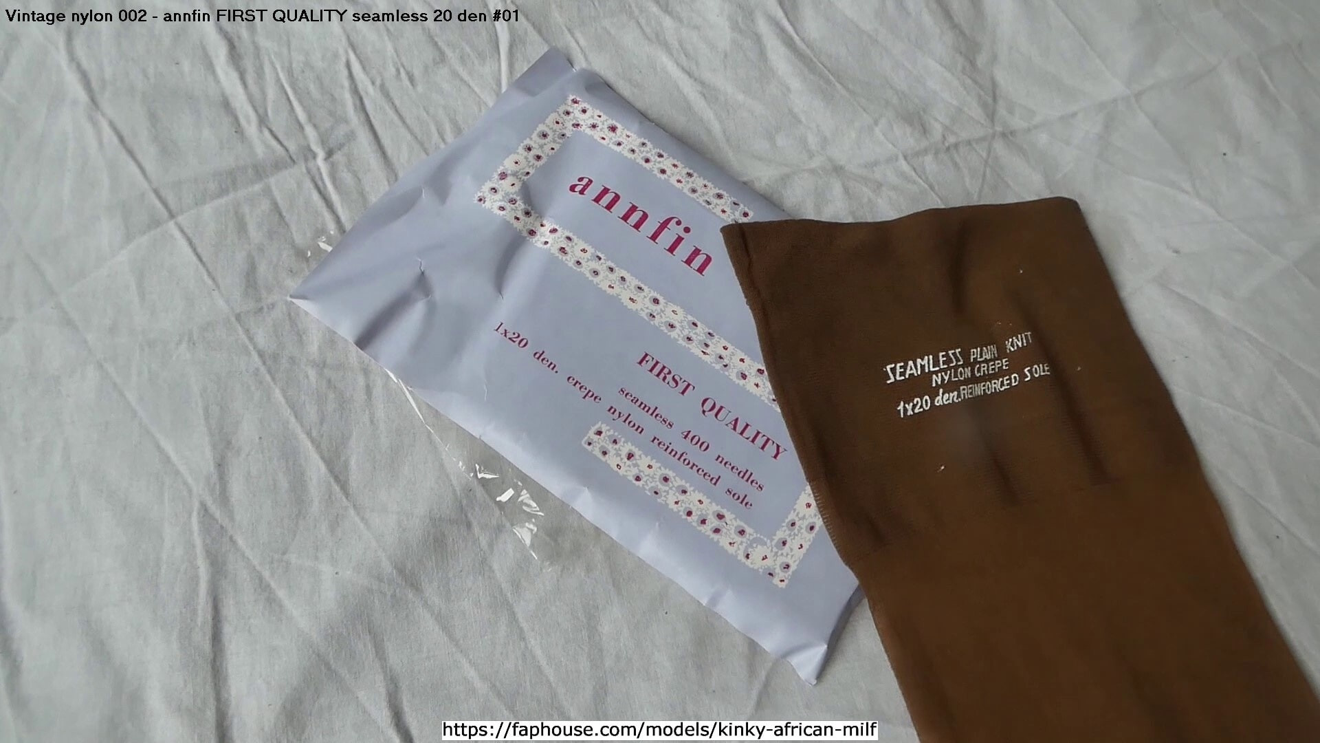 Vintage nylon 002 - annfin FIRST QUALITY seamless 20 den