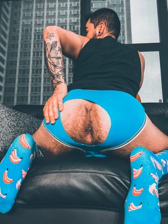 Mavi jockstrap / mavi çoraplar