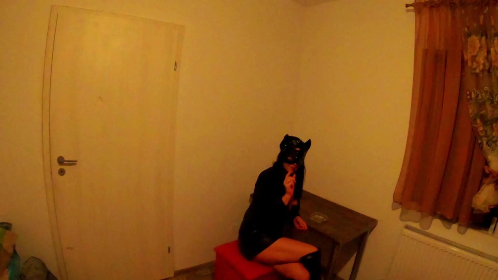 Office smoking – Leather Skirt, Anal Play & Messy cumshots  #2