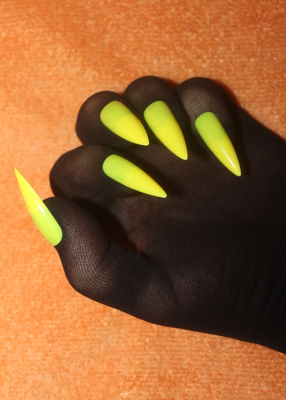 GLOVES WITH YELLOWS NAILS  #3