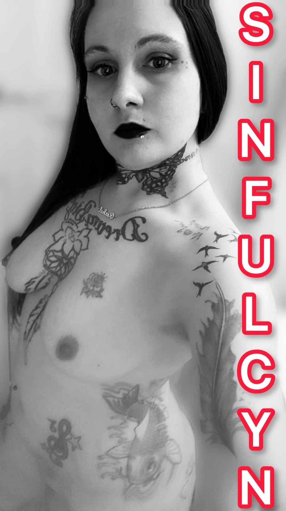 Full frontal tattooed goth slut #2