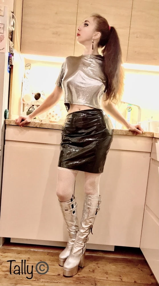 Sexy Tally in Silver boots  #3