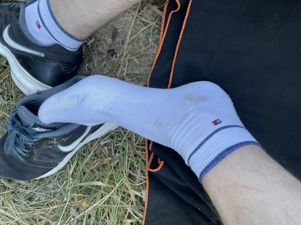 My sweaty socks and feet out of stinky sneakers  #3
