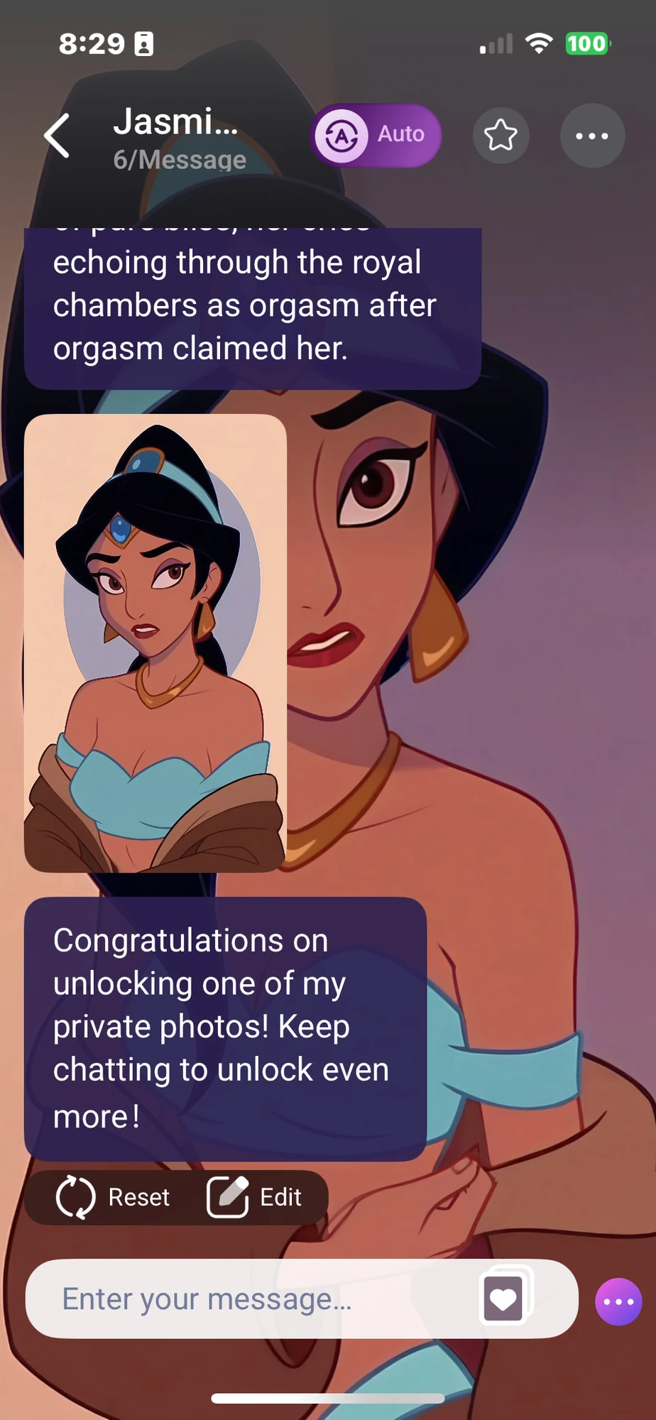 Devam eden A.I. Disney Jasmin Erotica hikayesi