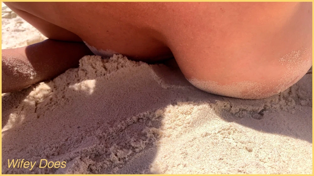 Wifey gets herself all sandy at the beach #2