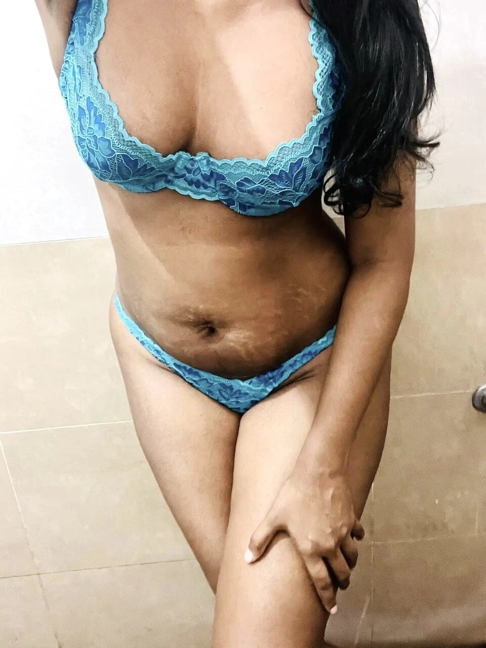 Srilankan girl office blue panty #3